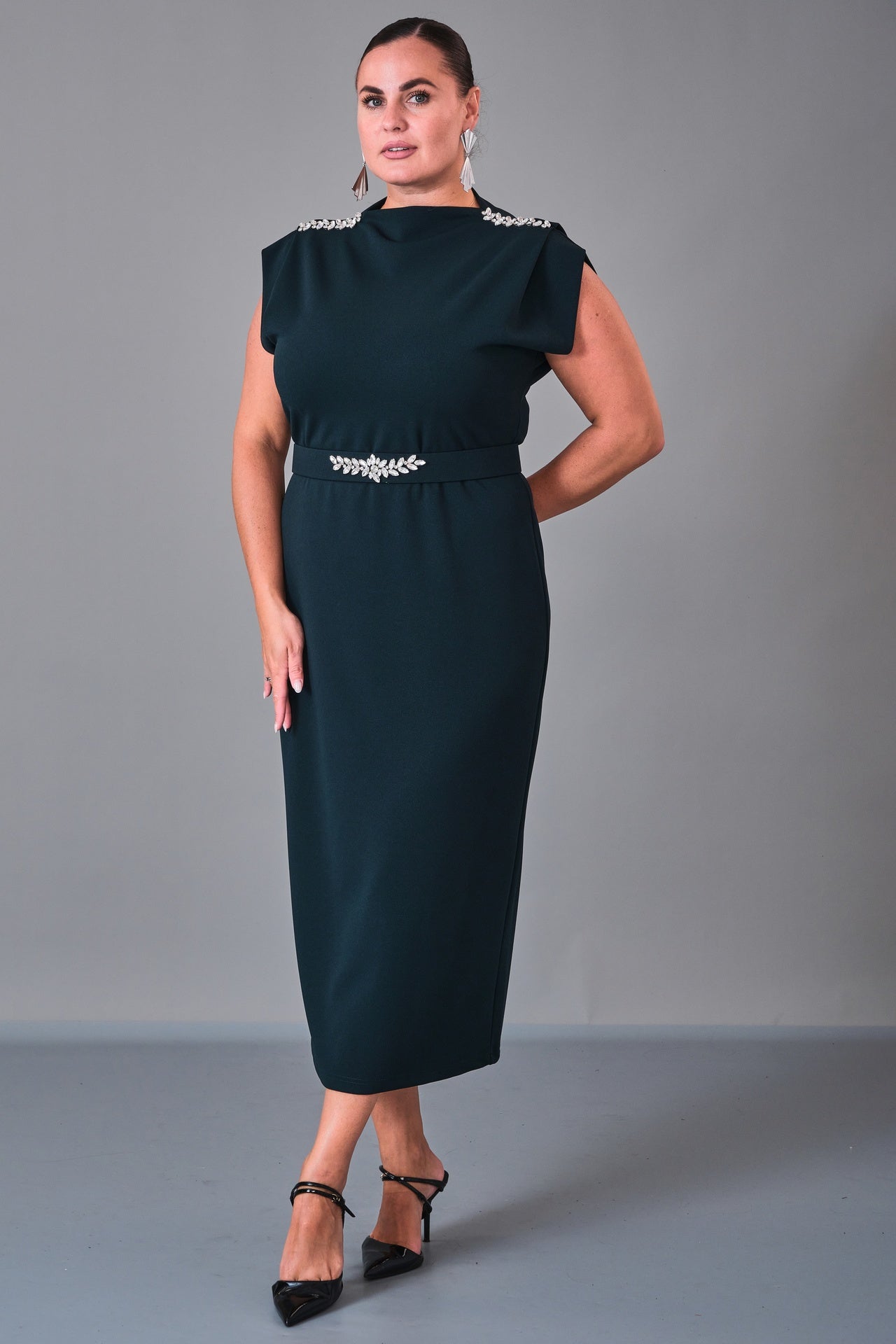 Dress Port - Plus Size Dress (DSP27K5814) - 8690200210976