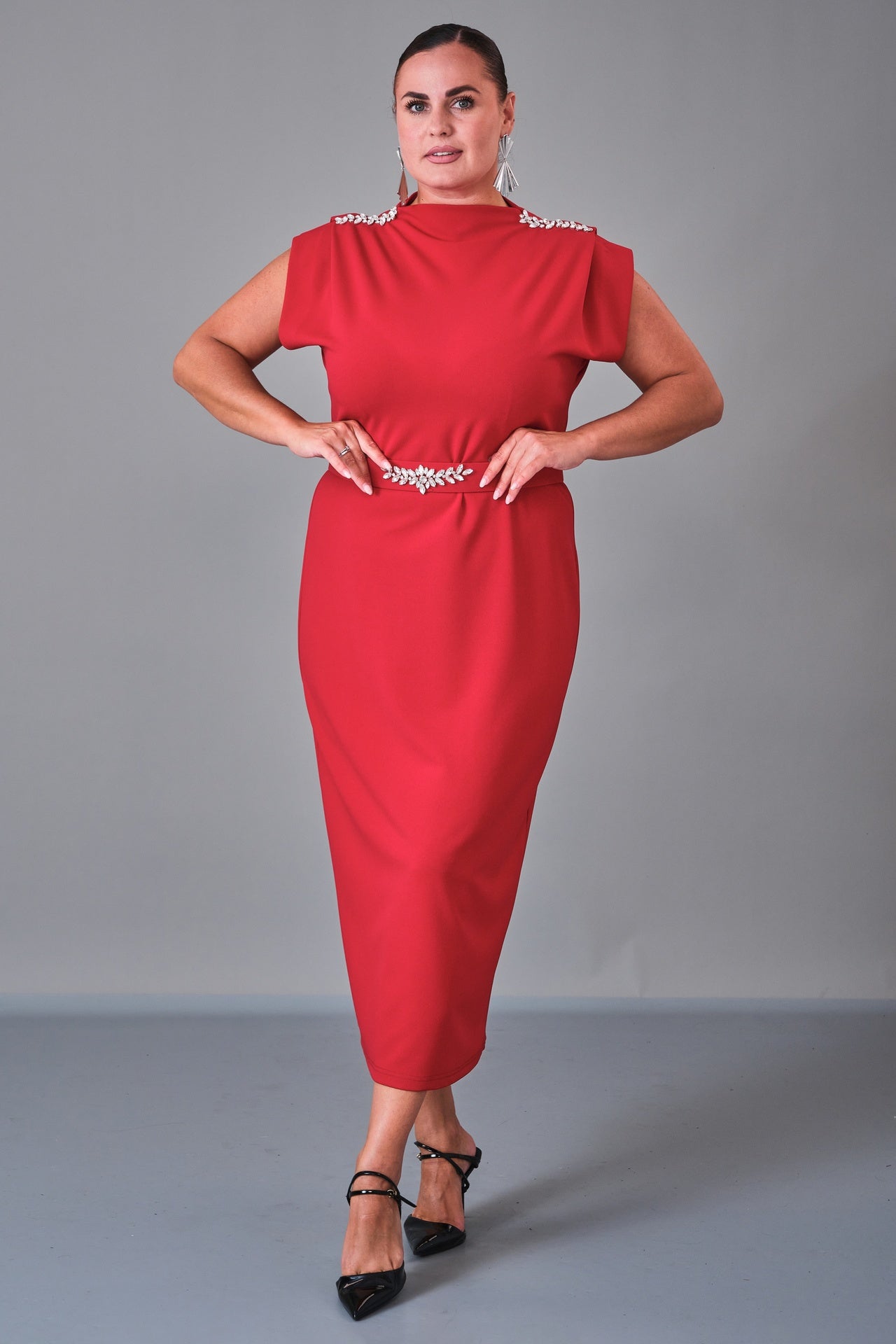 Dress Port - Plus Size Dress (DSP27K5814) - 8690200210983