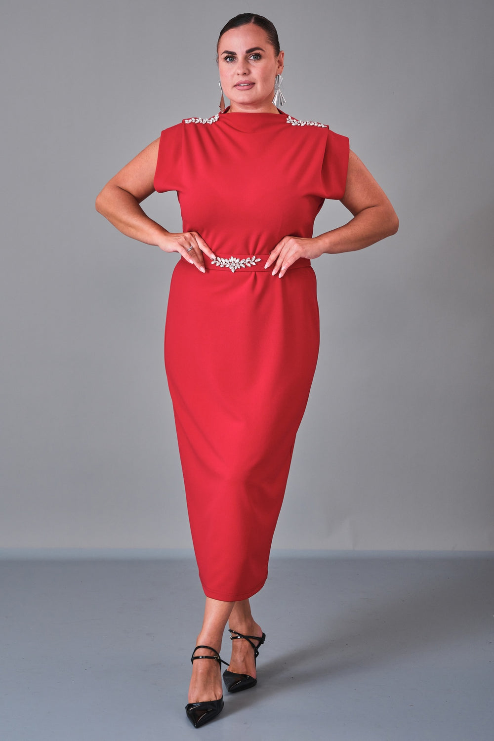 Dress Port - Plus Size Dress (DSP27K5814) - 8690200210983