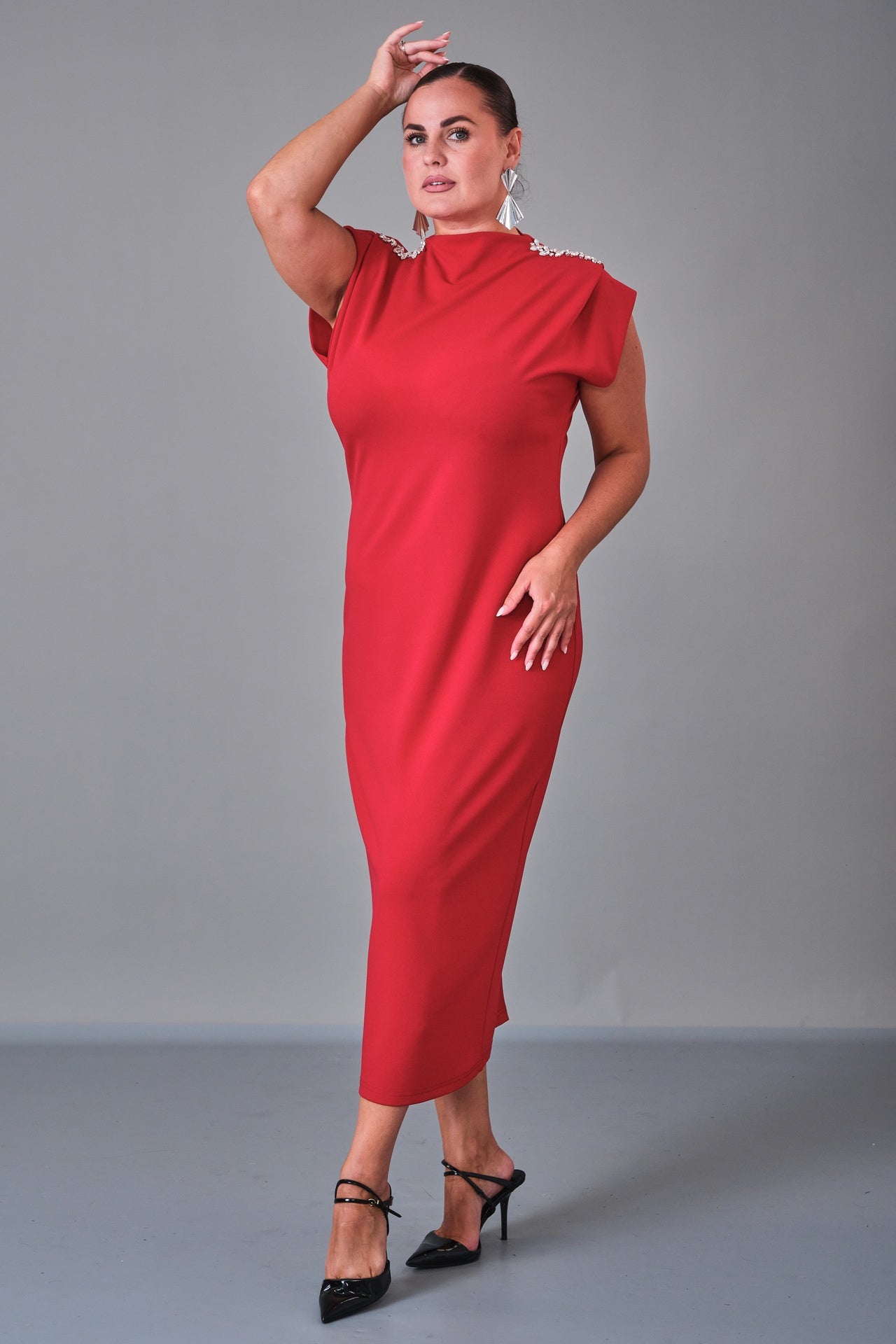 Dress Port - Plus Size Dress (DSP27K5814) - 8690200210983