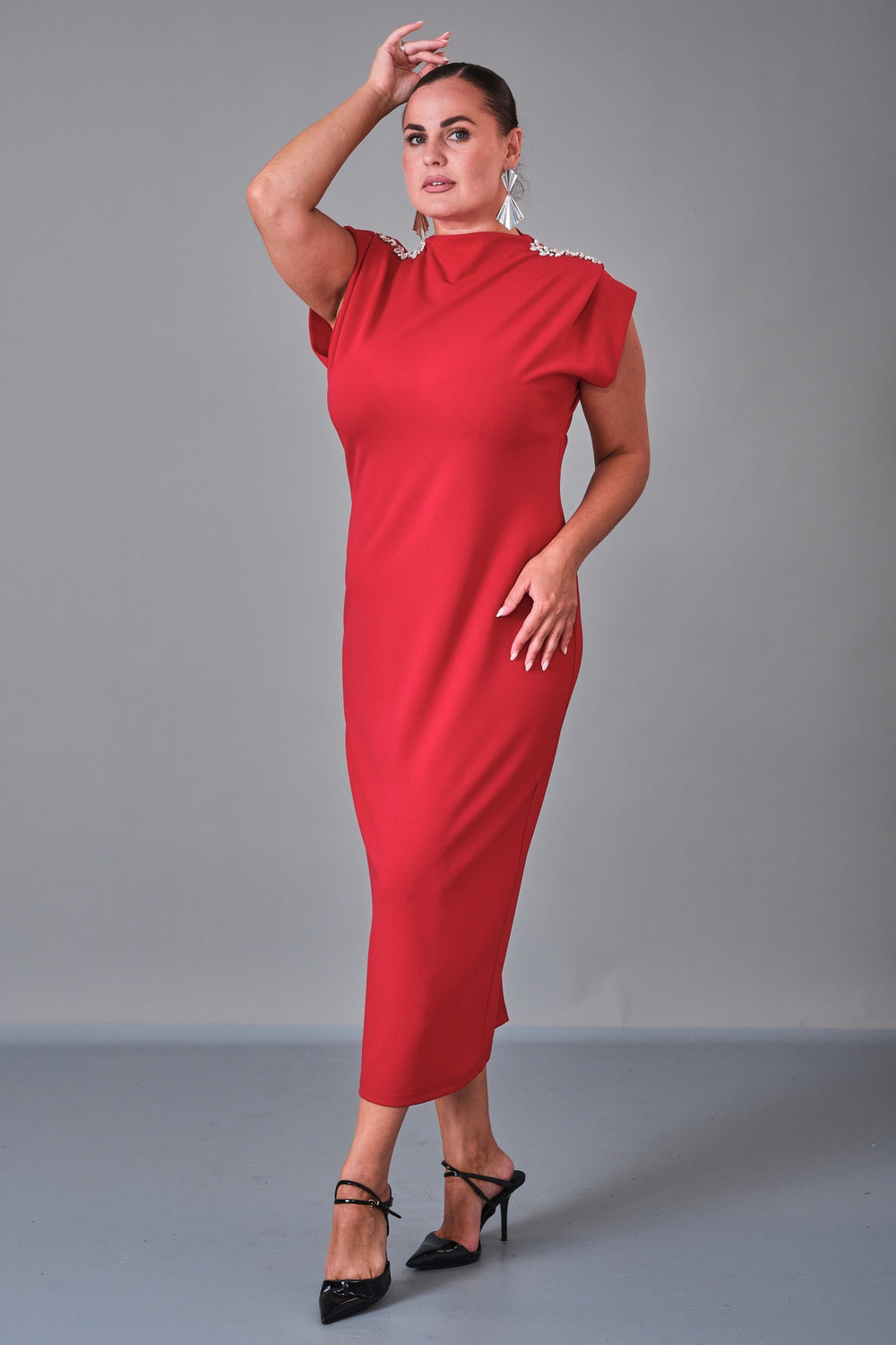 Dress Port - Plus Size Dress (DSP27K5814) - 8690200210983