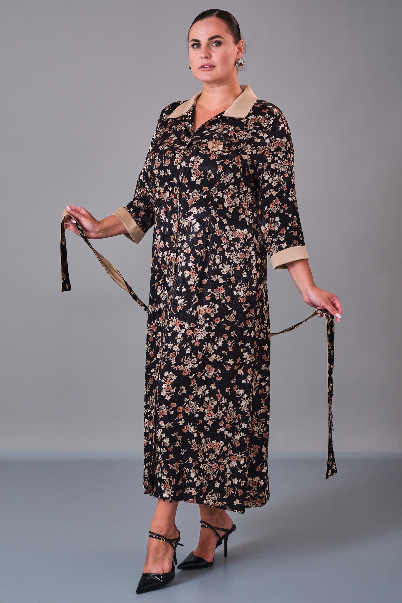 Dress Port - Plus Size Dress (DSP27K5815) - 8690200210990