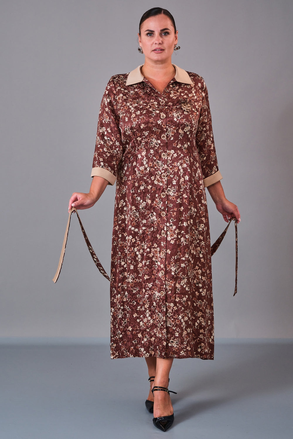 Dress Port - Plus Size Dress (DSP27K5815) - 8690200211003