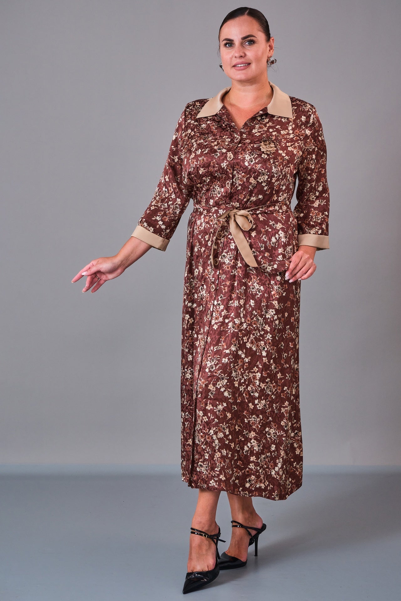 Dress Port - Plus Size Dress (DSP27K5815) - 8690200211003