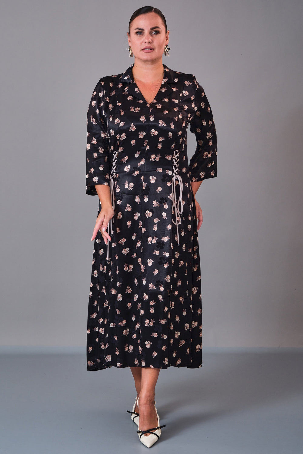Dress Port - Plus Size Dress (DSP27K5817) - 8690200211034