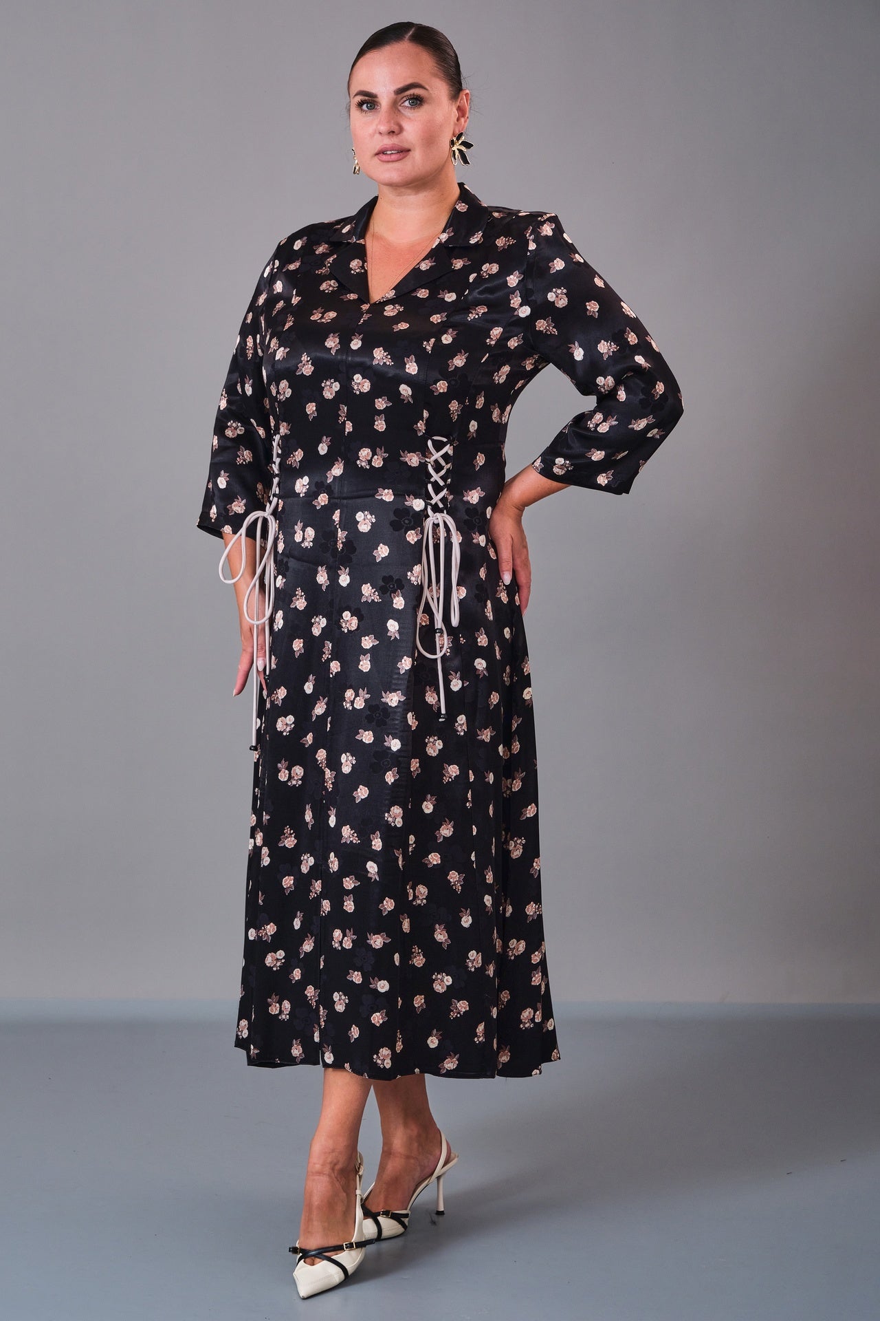 Dress Port - Plus Size Dress (DSP27K5817) - 8690200211034