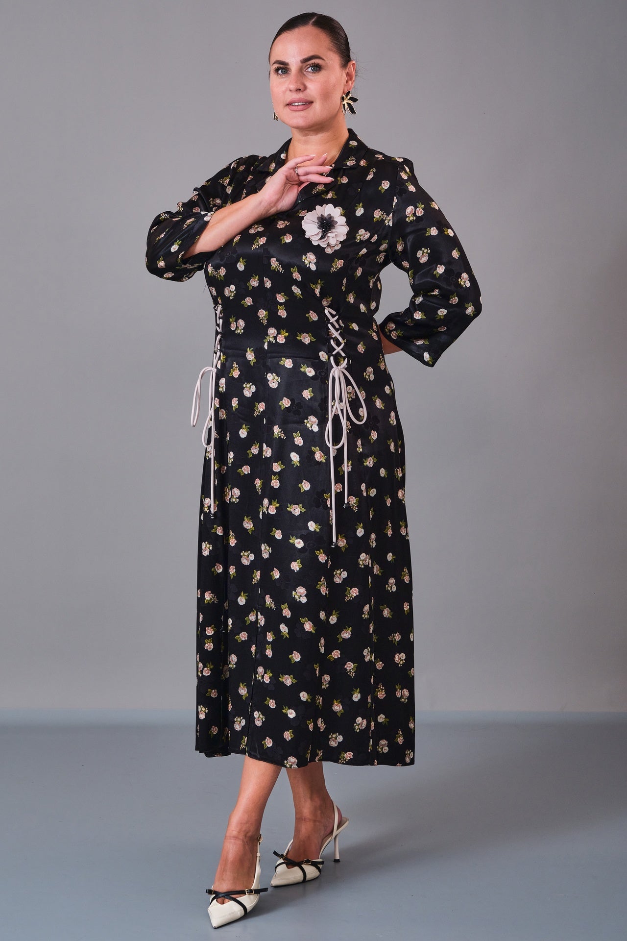 Dress Port - Plus Size Dress (DSP27K5817) - 8690200211041