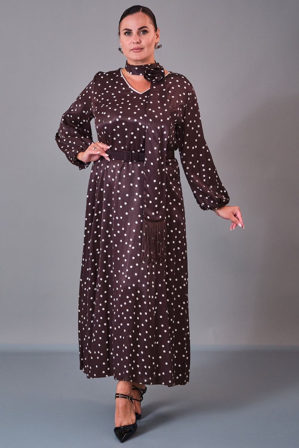 Dress Port - Plus Size Dress (DSP27K5819) - 8690200211072