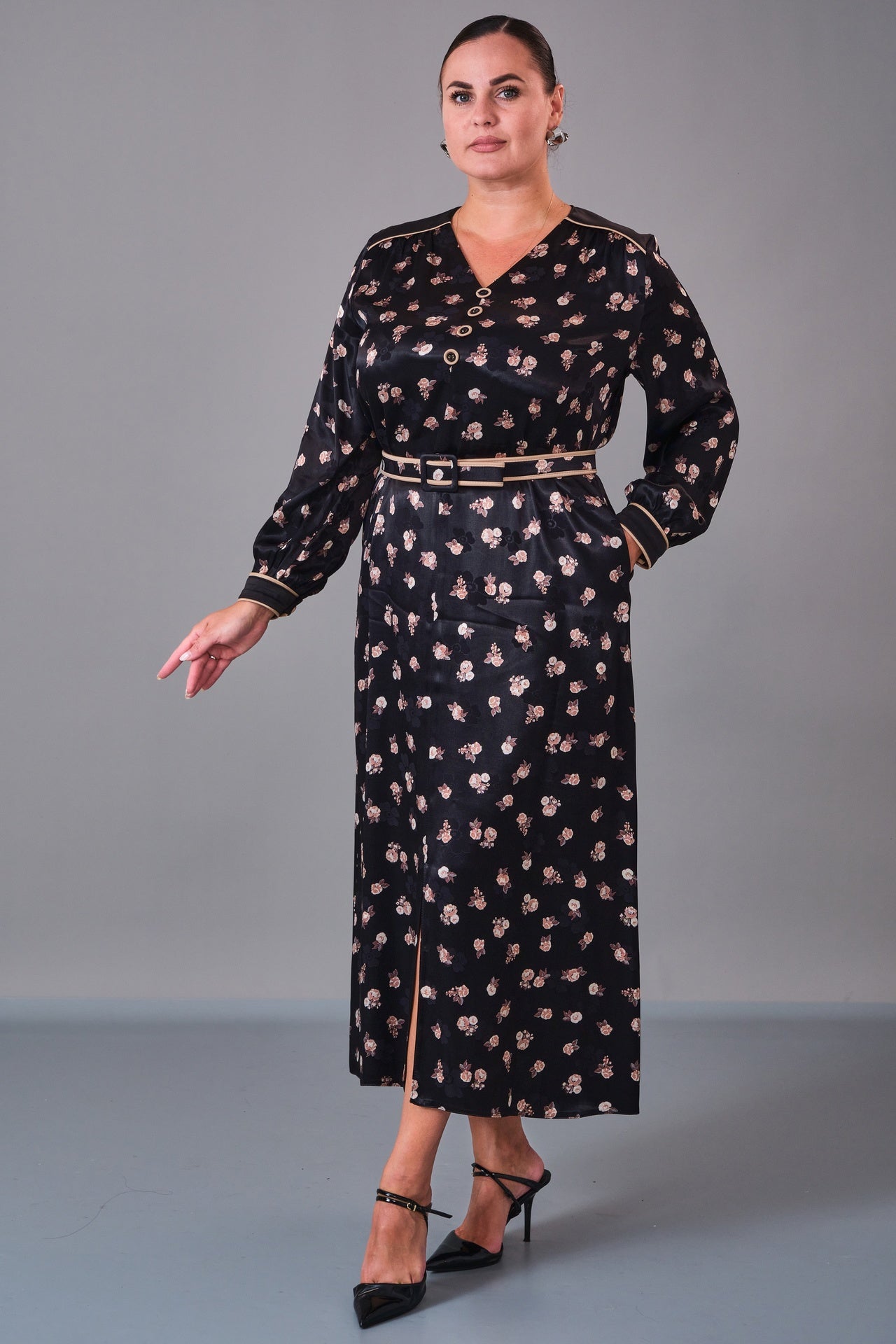 Dress Port - Plus Size Dress (DSP27K5820) - 8690200211089