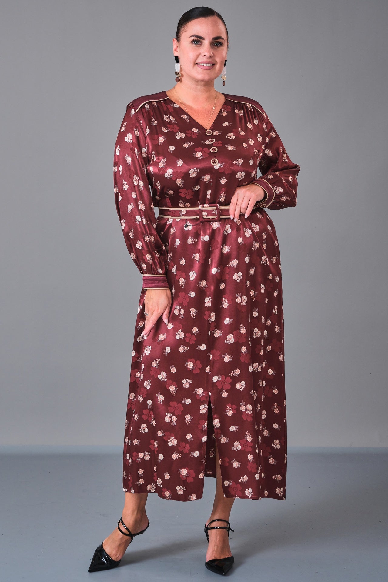 Dress Port - Plus Size Dress (DSP27K5820) - 8690200211096