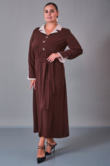 Dress Port - Plus Size Dress (DSP27K5802) - 8690200211140