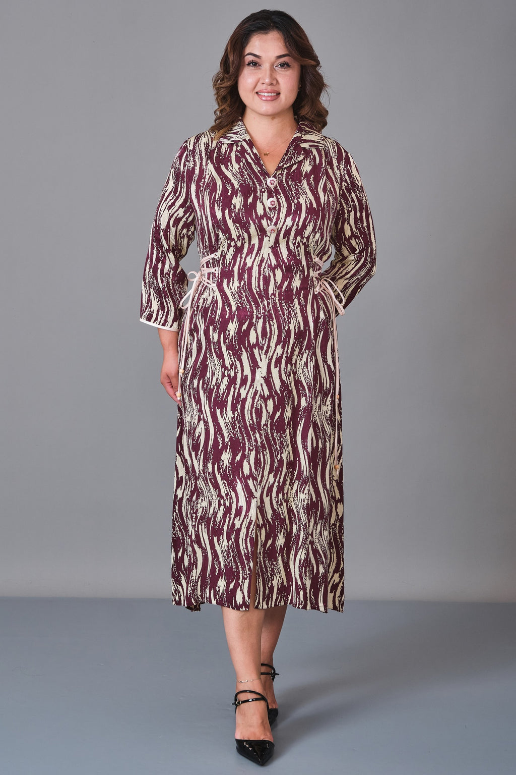 Dress Port - Plus Size Dress (DSP27K5805) - 8690200211157