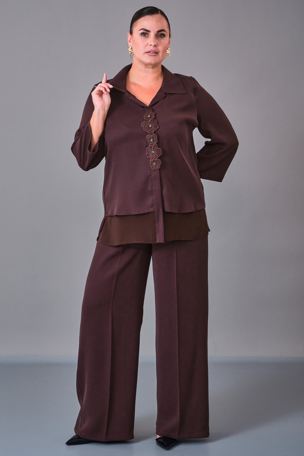 Dress Port - Plus Size Suit (DSP27K3623) - 8690200212925