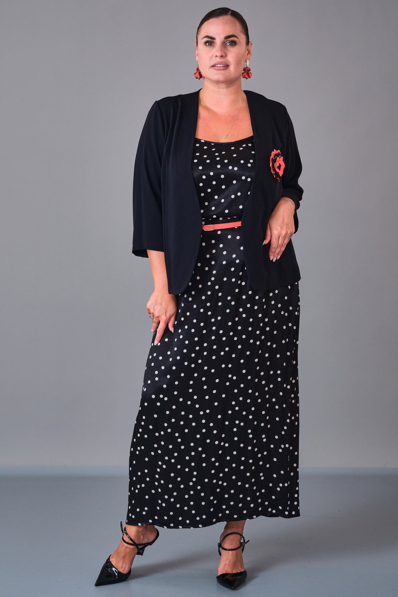 Dress Port - Plus Size Dress (DSP27K3634) - 8690200213052