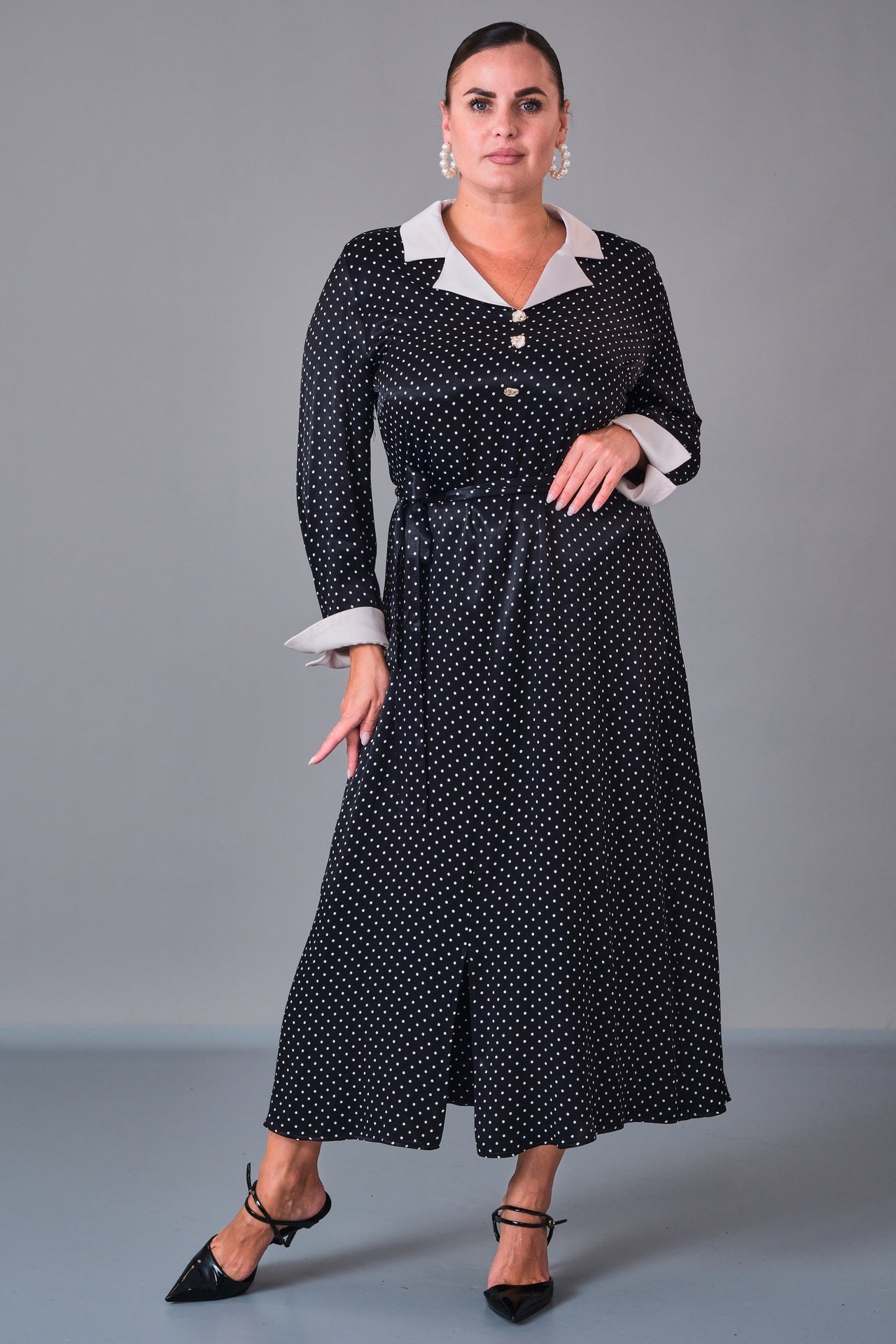 Dress Port - Plus Size Dress (DSP27K5831) - 8690200213090