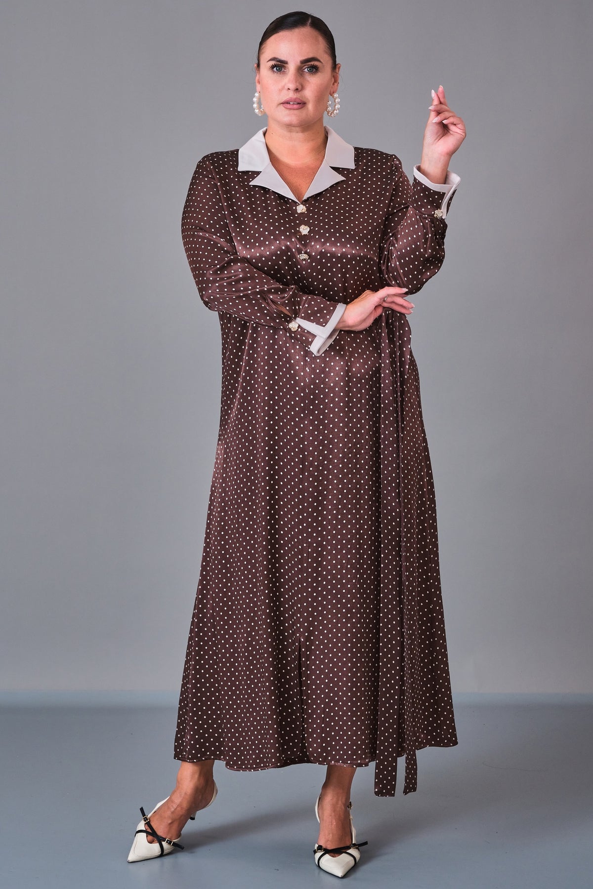 Dress Port - Plus Size Dress (DSP27K5831) - 8690200213106