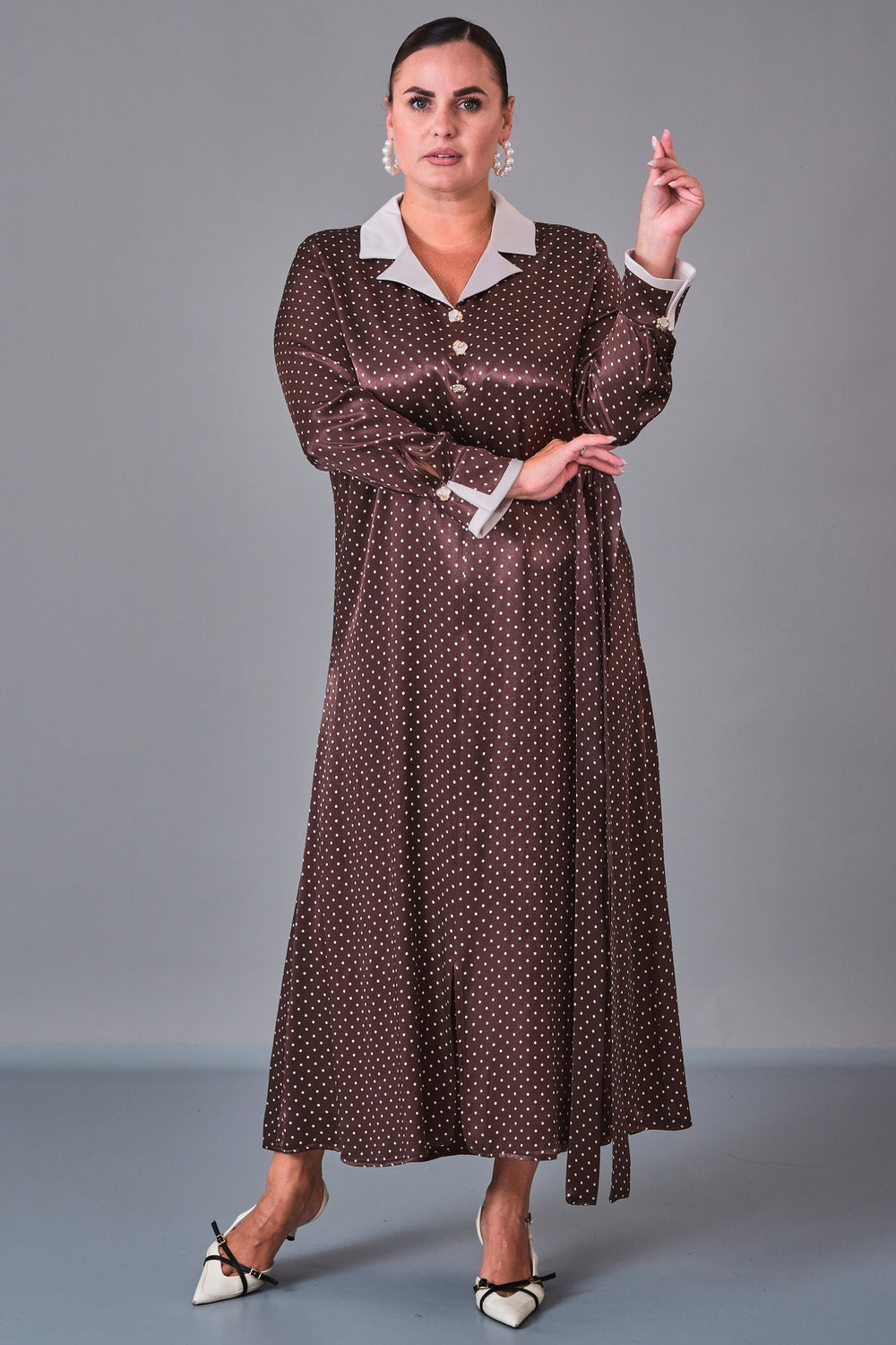 Dress Port - Plus Size Dress (DSP27K5831) - 8690200213106