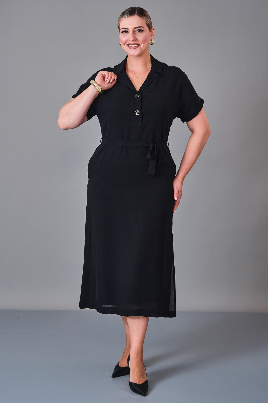 Revaro - Plus Size Dress (REV27KBS-2714) - 8690200213687