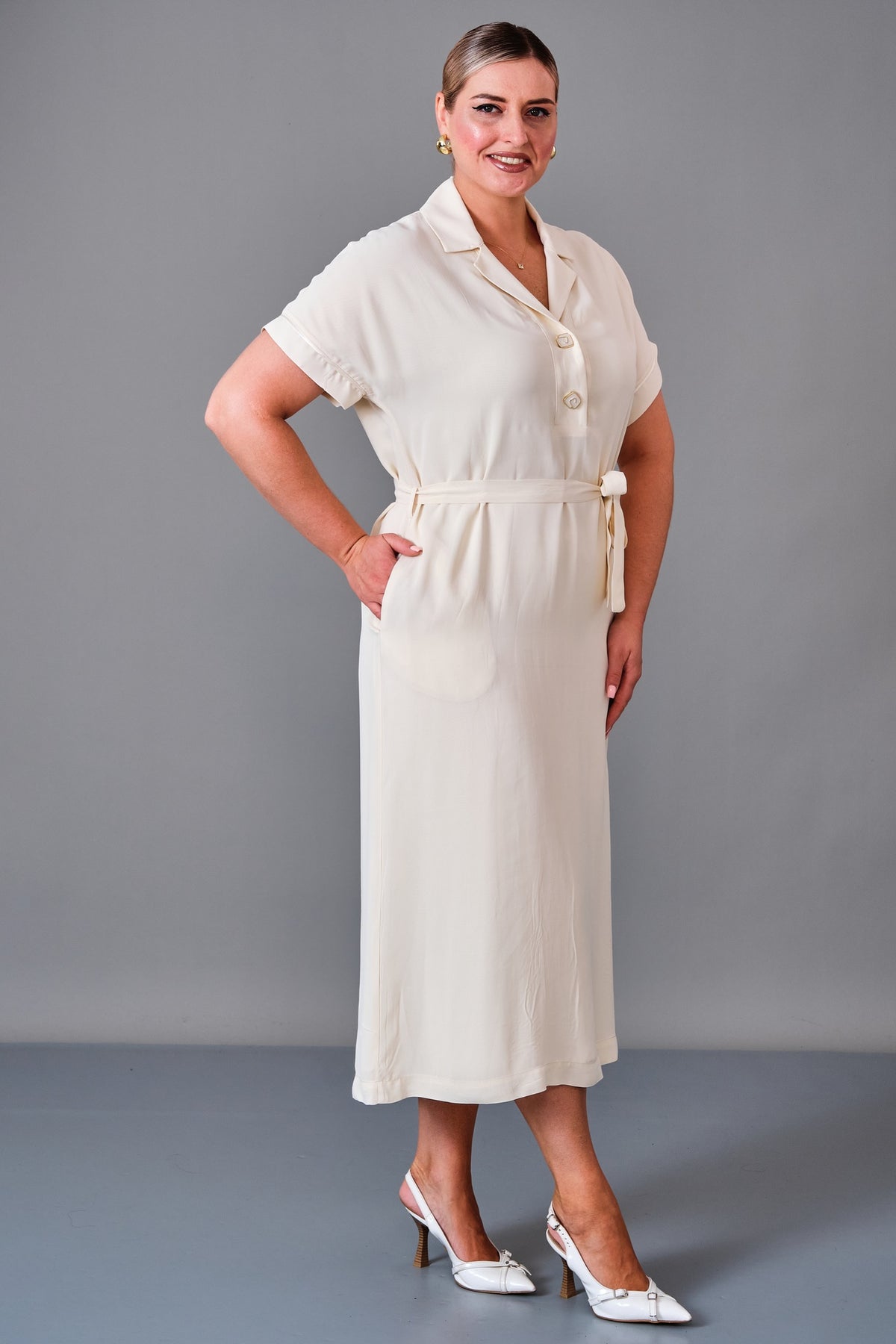 Revaro - Plus Size Dress (REV27KBS-2714) - 8690200213694