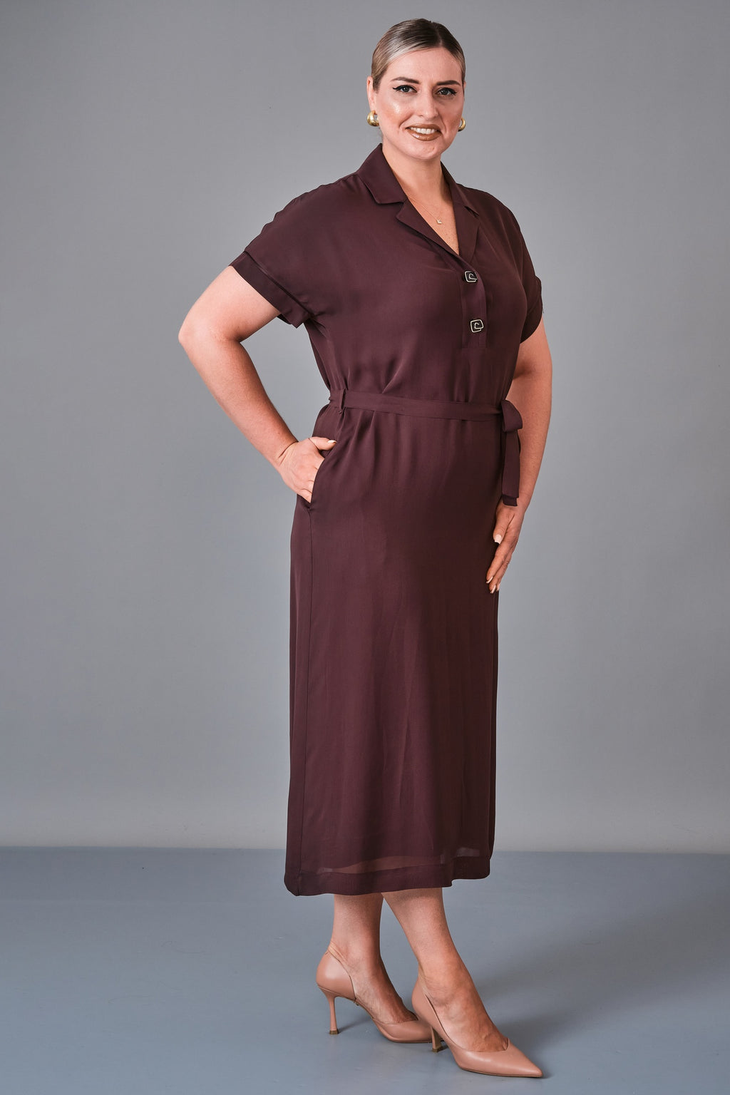 Revaro - Plus Size Dress (REV27KBS-2714) - 8690200213700