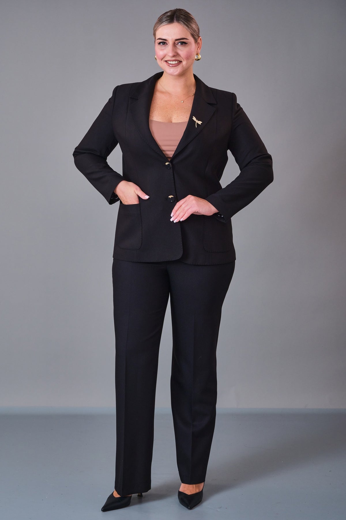 Cocomika - Plus Size Suit (CMK27K3046) - 8690200213977