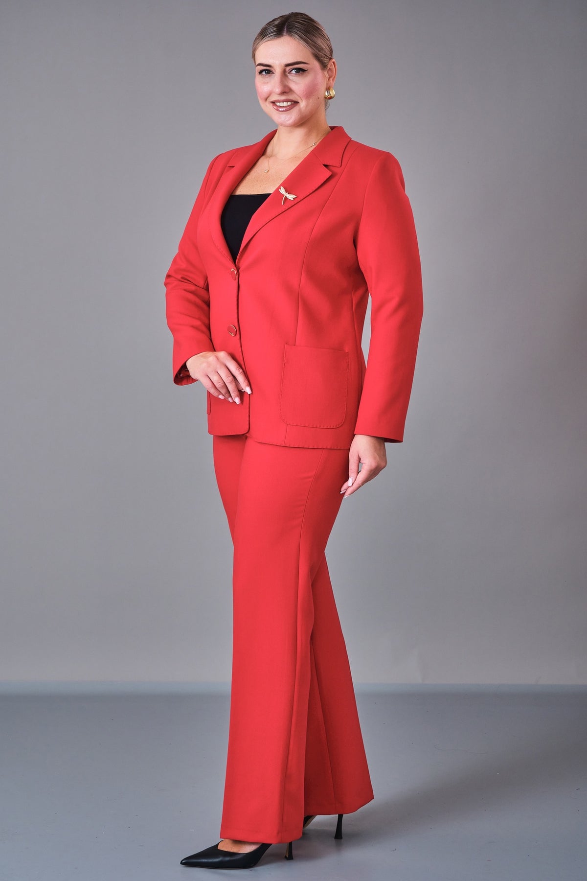 Cocomika - Plus Size Suit (CMK27K3046) - 8690200213991