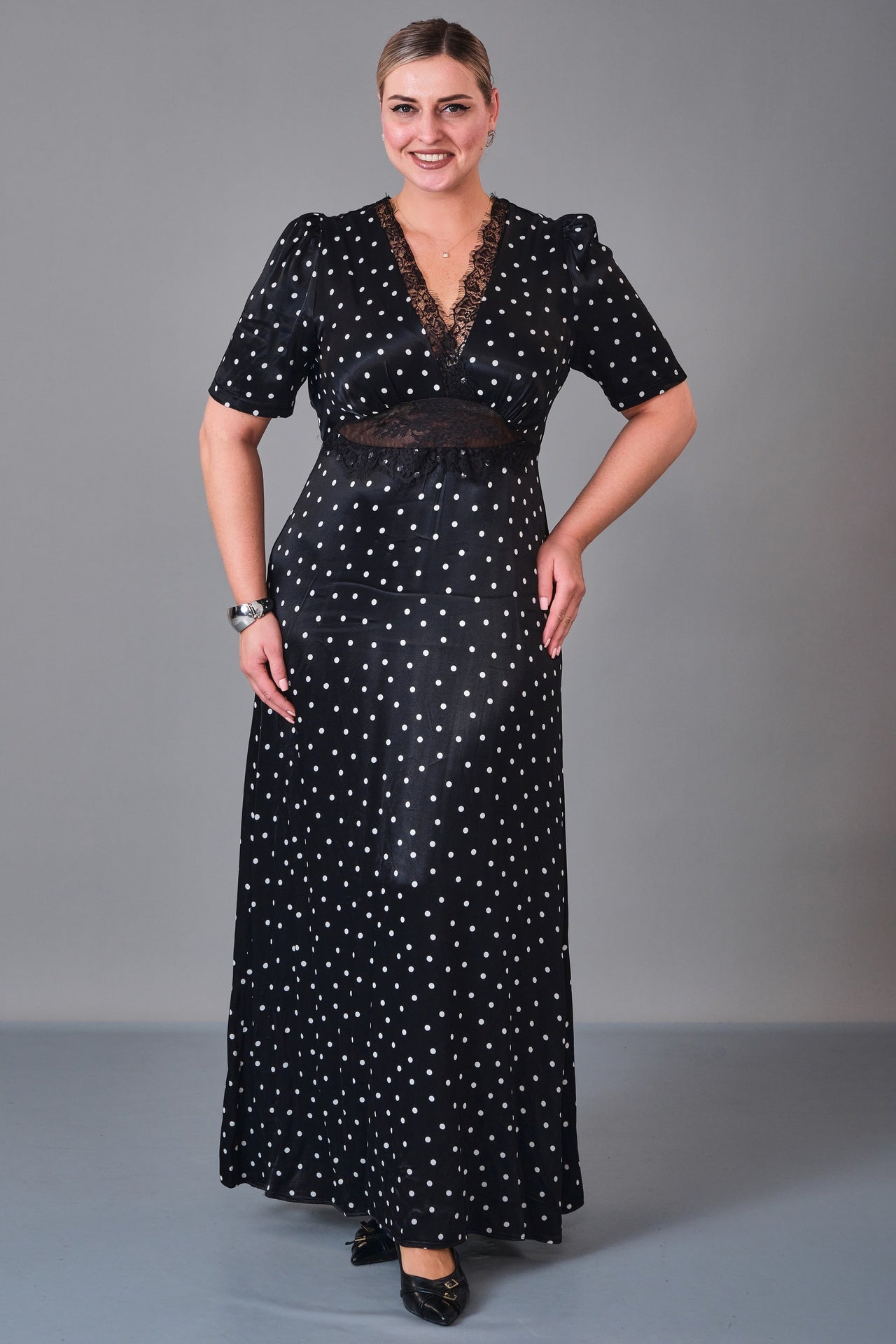 Chiffon Line - Plus Size Dress (CFL27K3446) - 8690200215476