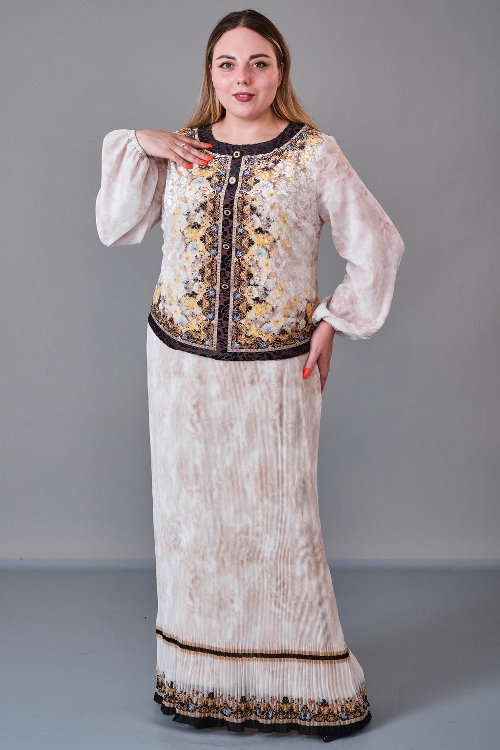Ksas - Plus Size Dress (KSS27K32409) - 8690200216718