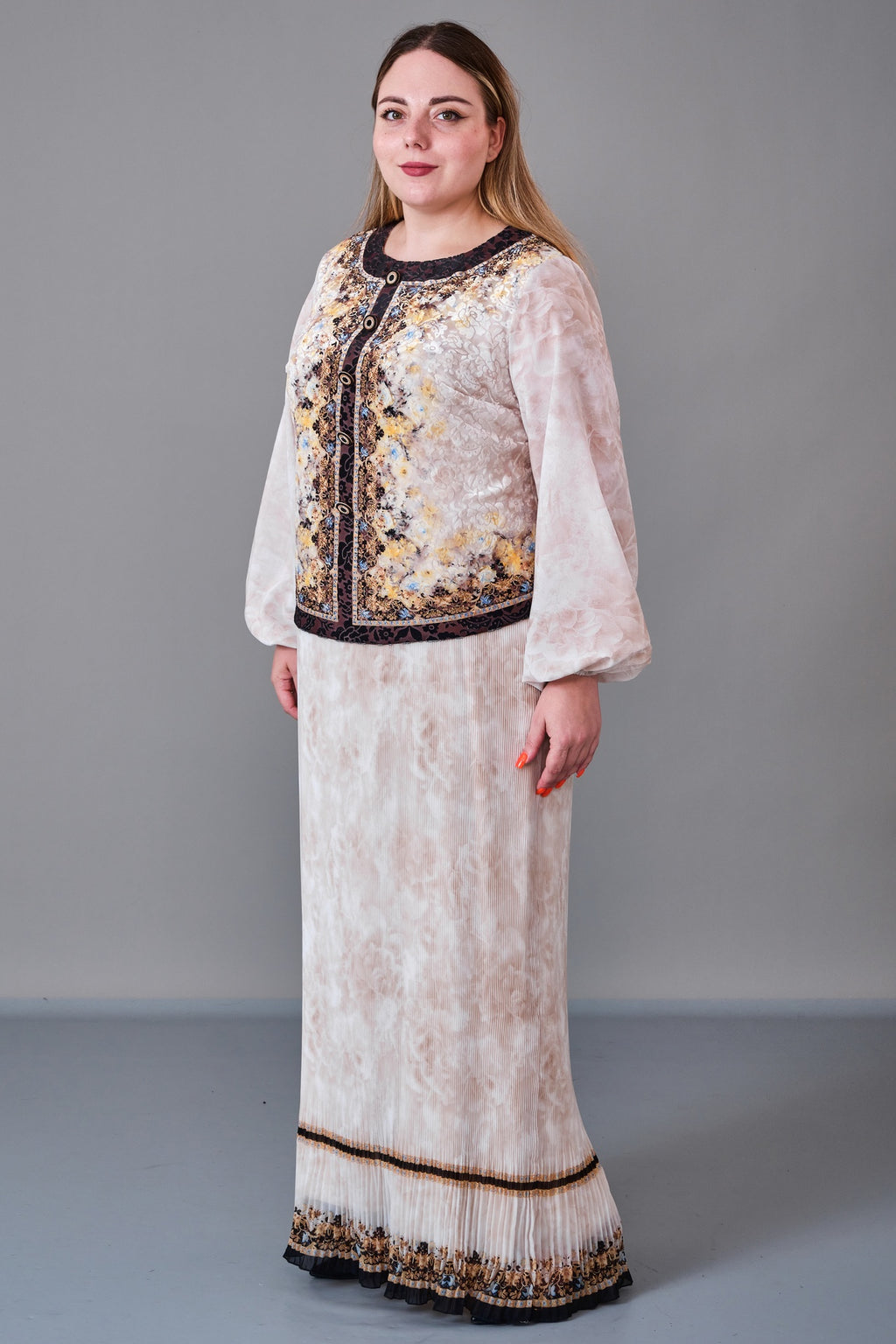 Ksas - Plus Size Dress (KSS27K32409) - 8690200216718