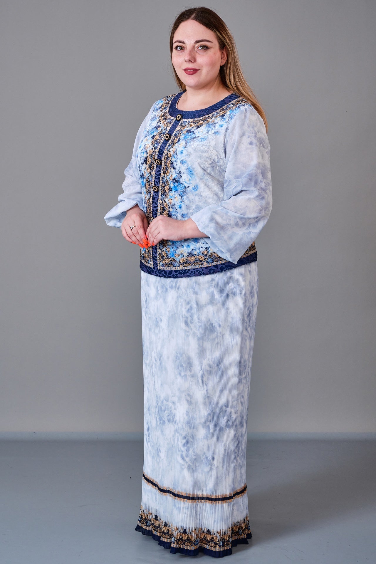 Ksas - Plus Size Dress (KSS27K32409) - 8690200216725