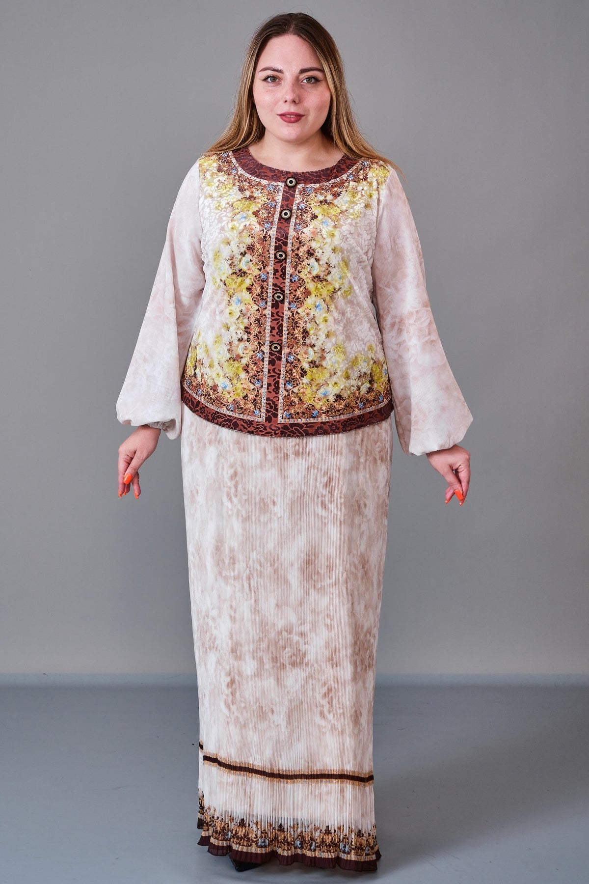Ksas - Plus Size Dress (KSS27K32409) - 8690200216732