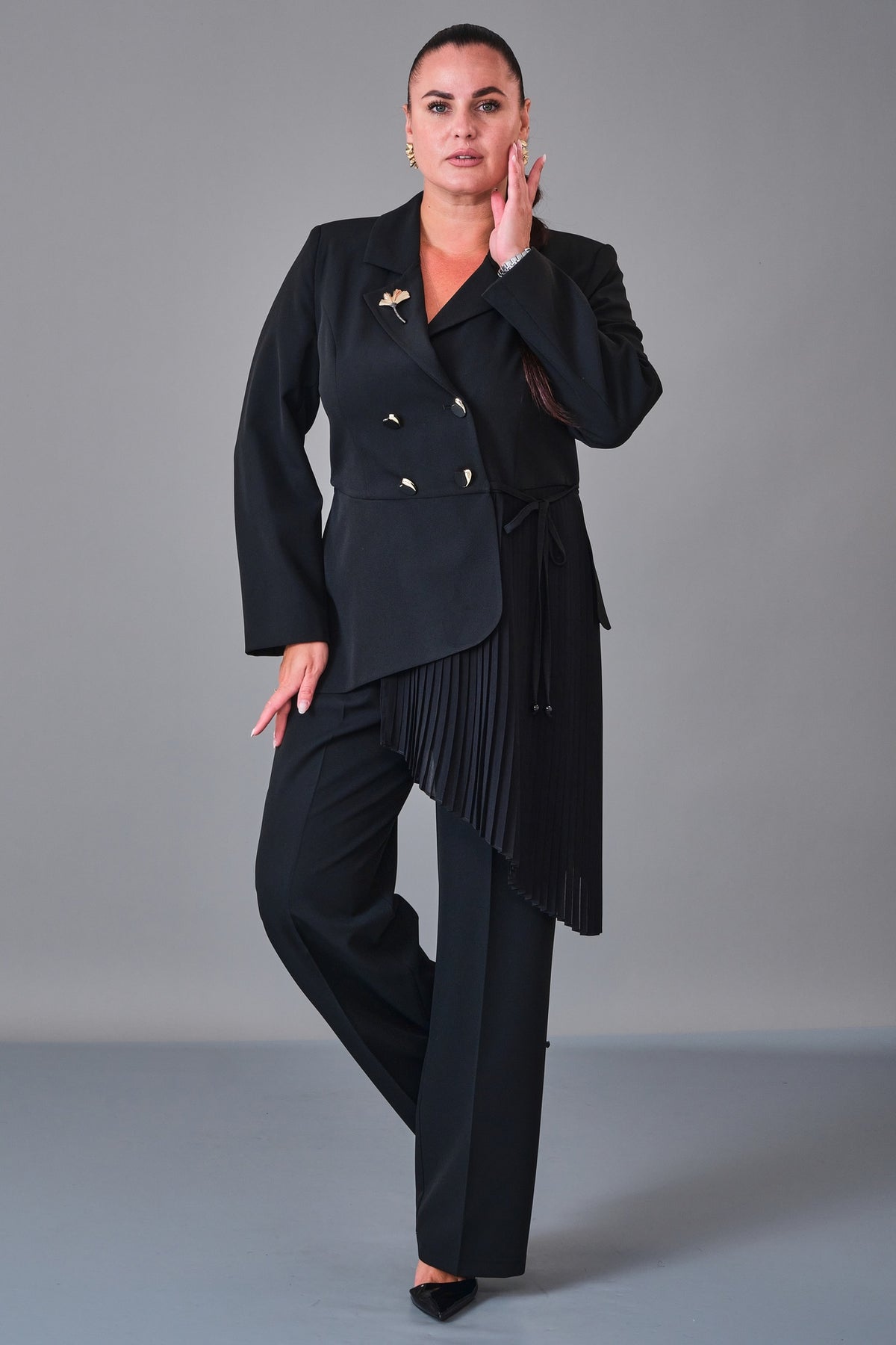 Dress Port - Plus Size Suit (DSP27K3631) - 8690200216923