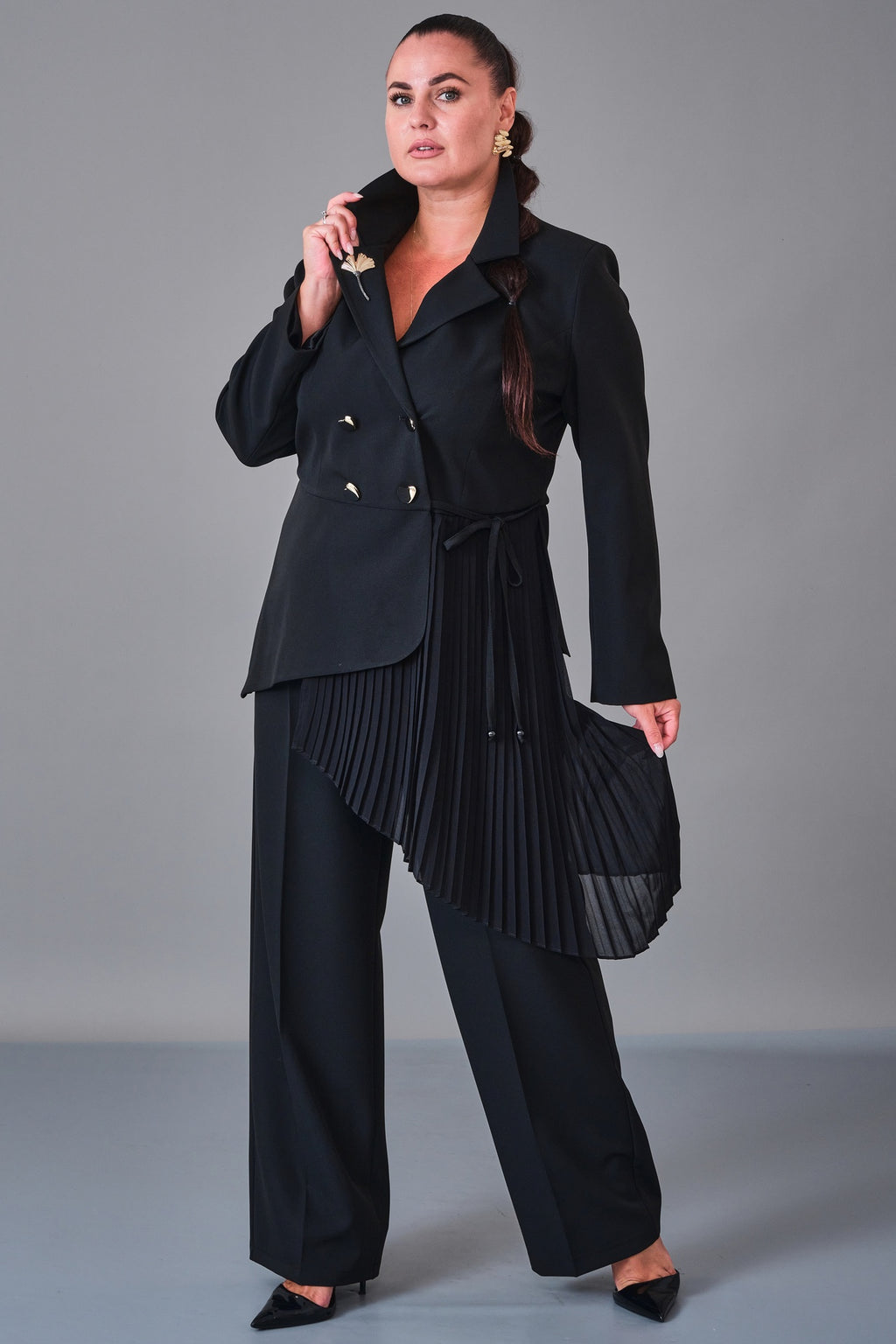 Dress Port - Plus Size Suit (DSP27K3631) - 8690200216923