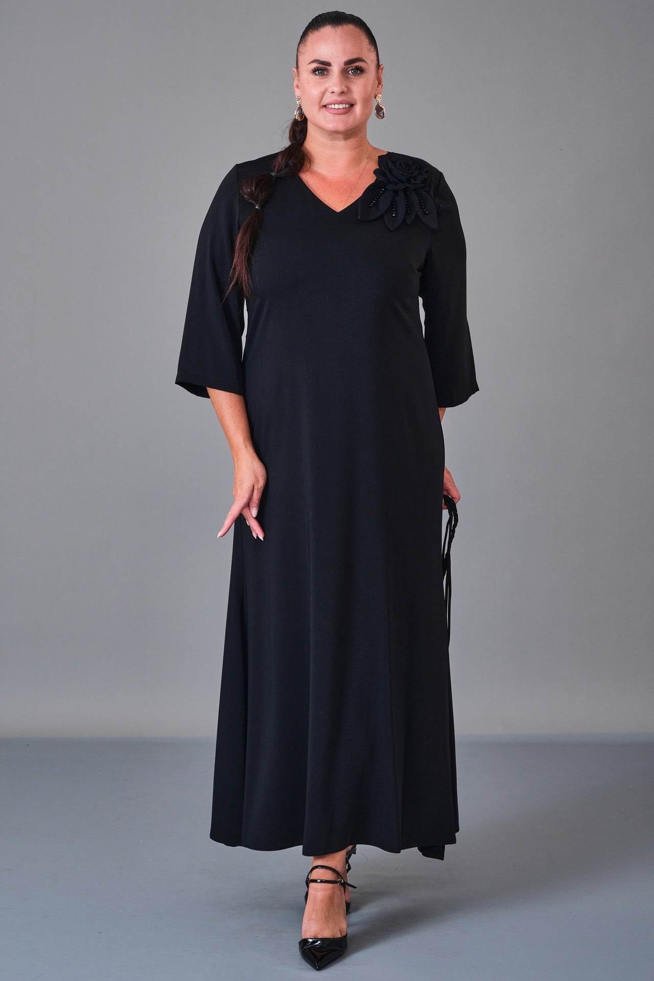 Dress Port - Plus Size Dress (DSP27K5821) - 8690200217005