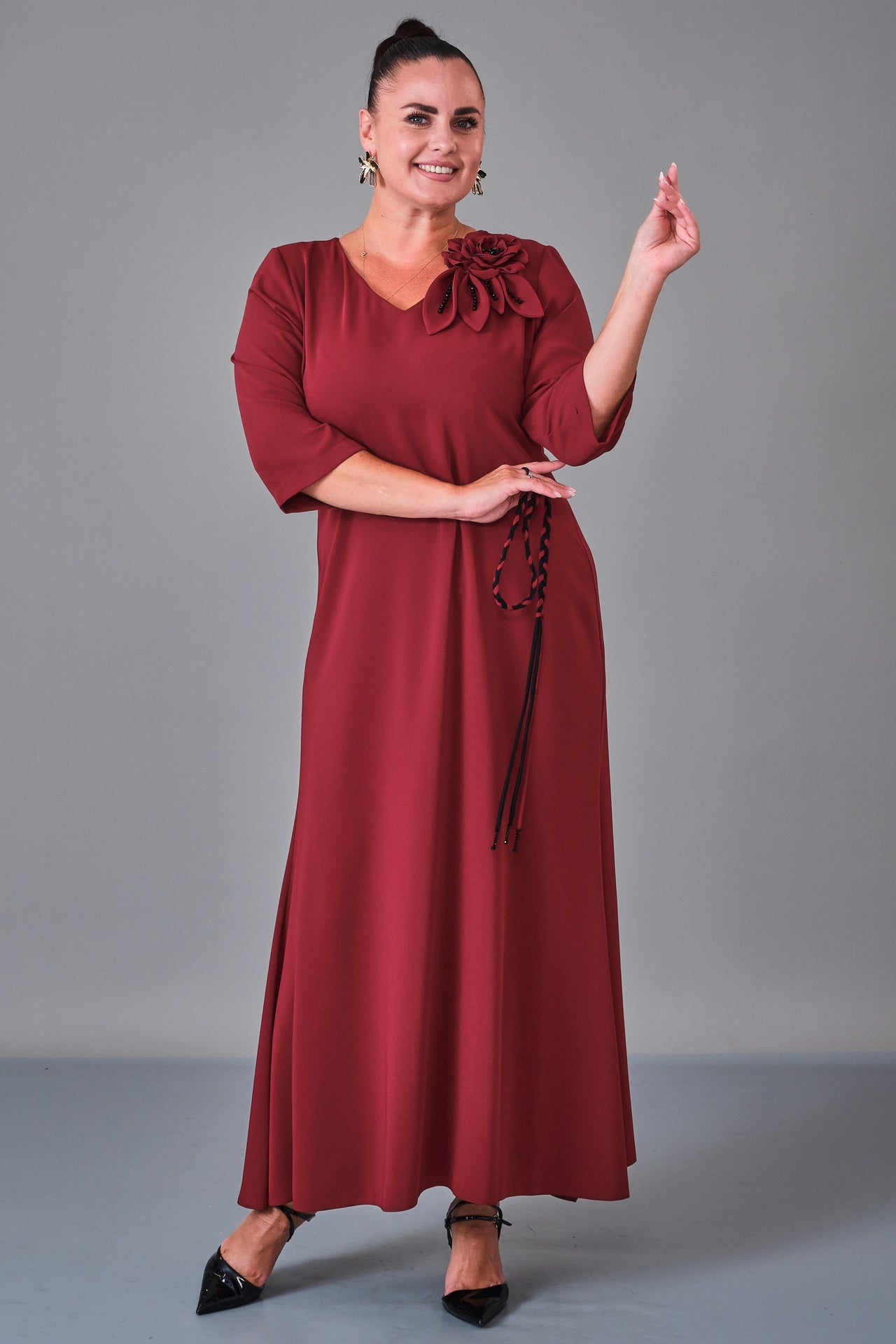Dress Port - Plus Size Dress (DSP27K5821) - 8690200217029