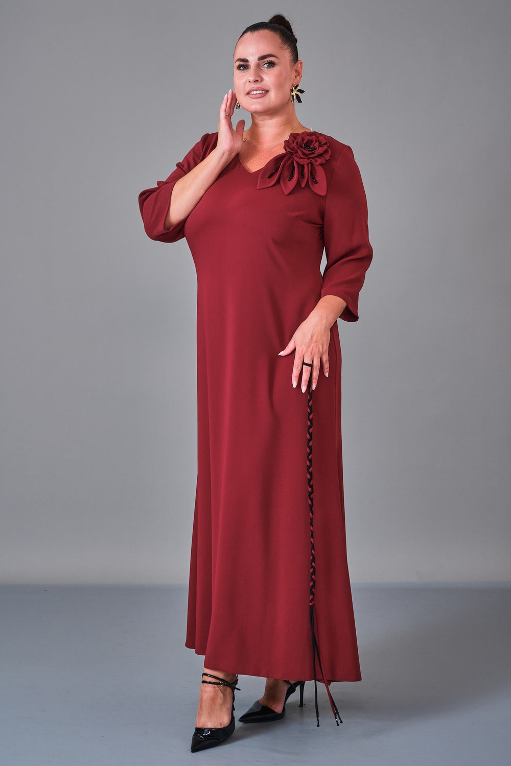 Dress Port - Plus Size Dress (DSP27K5821) - 8690200217029