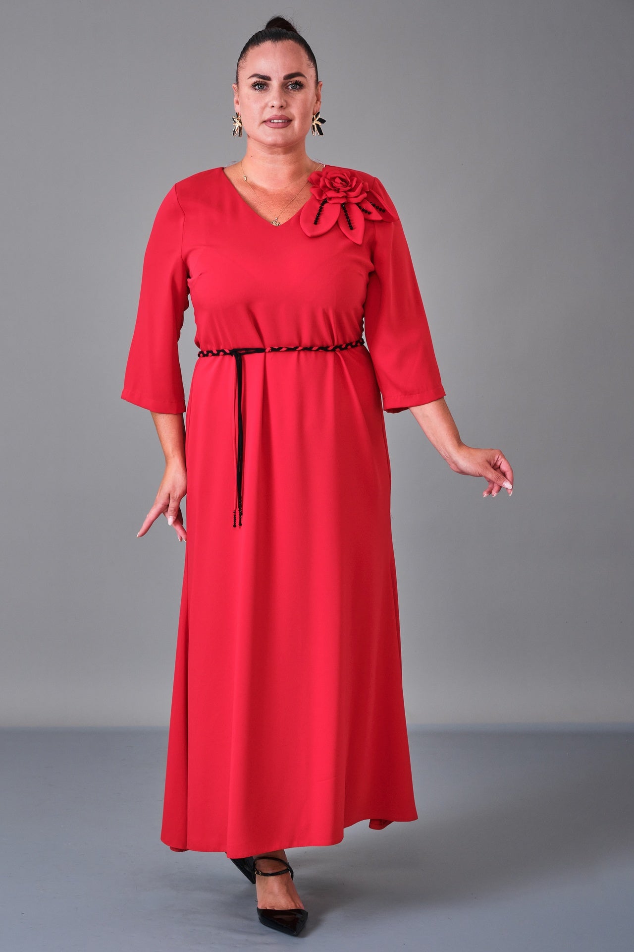 Dress Port - Plus Size Dress (DSP27K5821) - 8690200217036