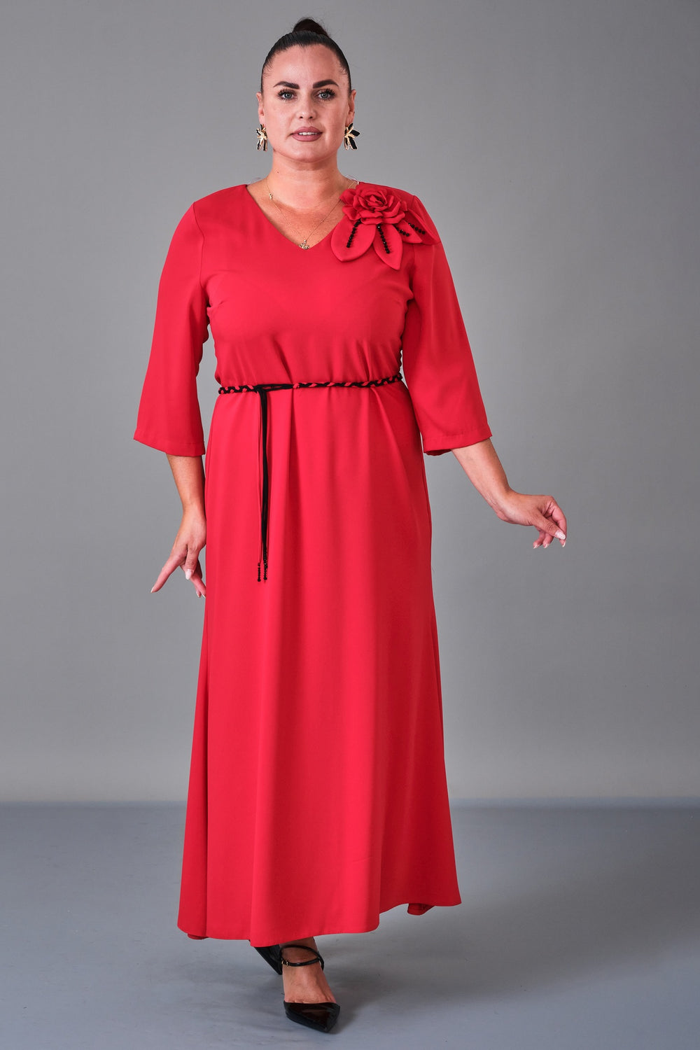 Dress Port - Plus Size Dress (DSP27K5821) - 8690200217036