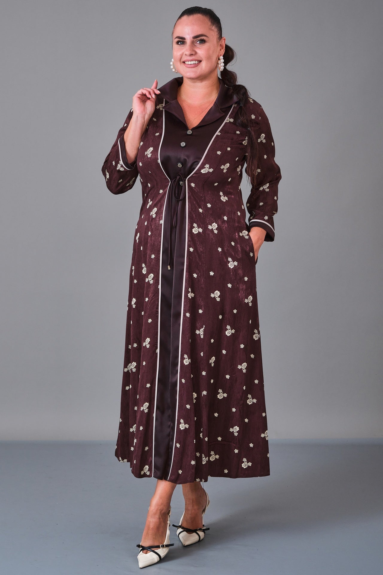 Dress Port - Plus Size Dress (DSP27K5823) - 8690200217050
