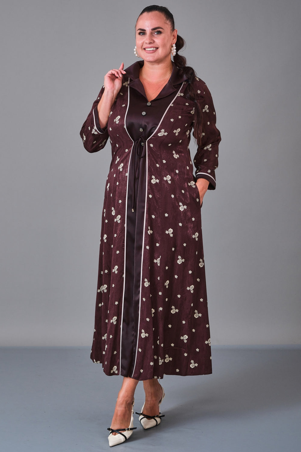 Dress Port - Plus Size Dress (DSP27K5823) - 8690200217050