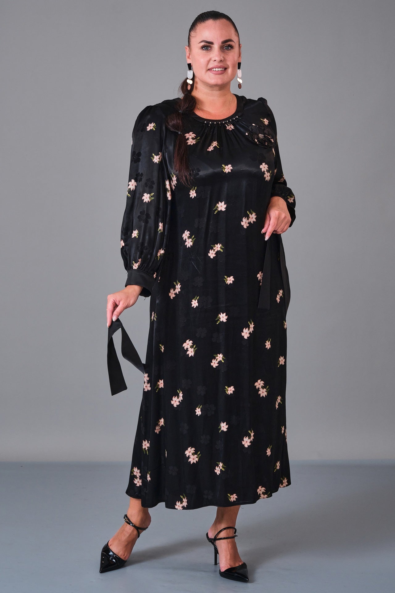 Dress Port - Plus Size Dress (DSP27K5824) - 8690200217067