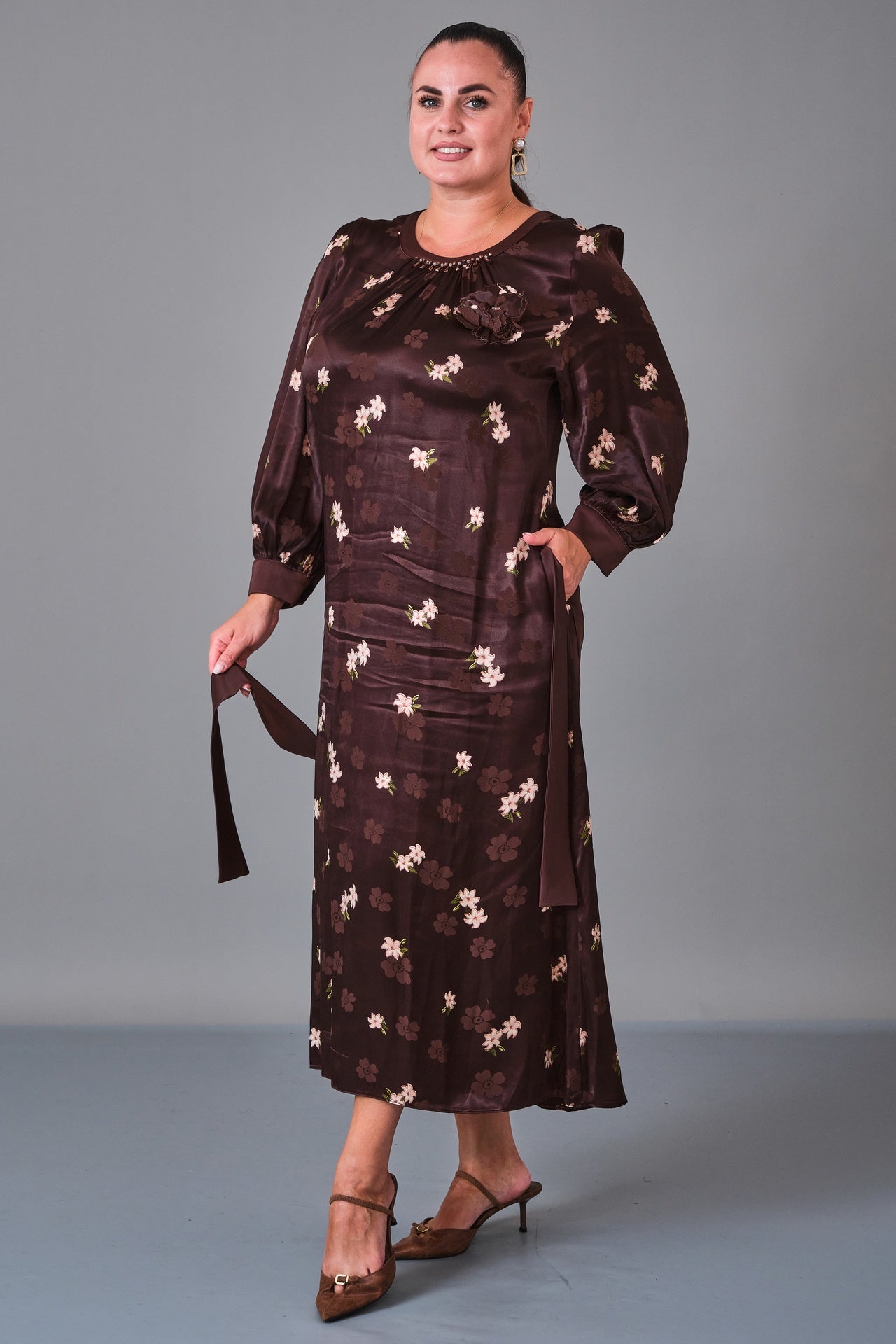 Dress Port - Plus Size Dress (DSP27K5824) - 8690200217074