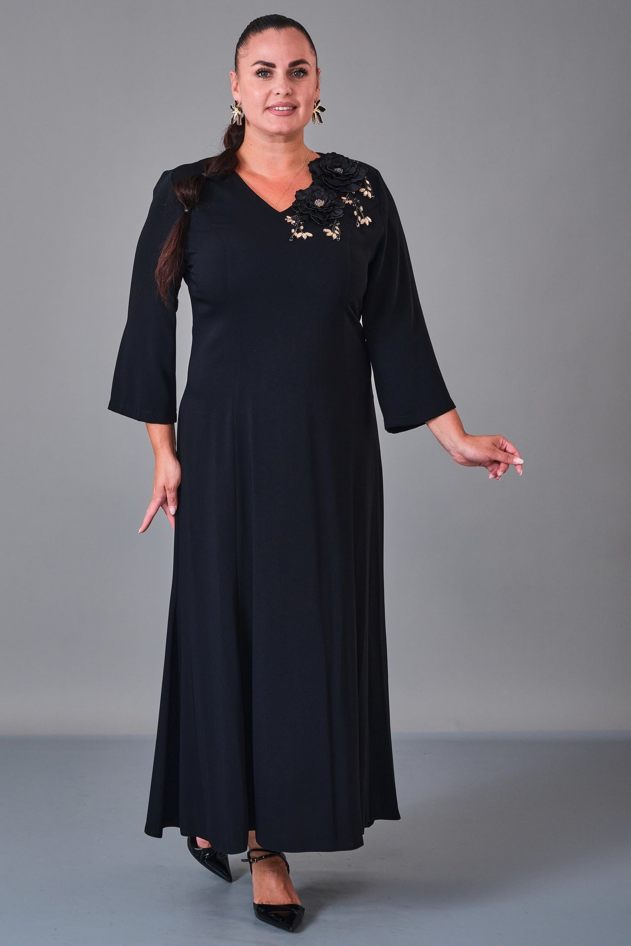 Dress Port - Plus Size Dress (DSP27K5825) - 8690200217081