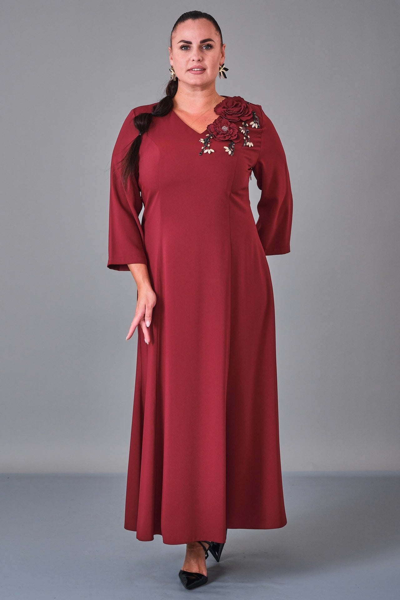 Dress Port - Plus Size Dress (DSP27K5825) - 8690200217098