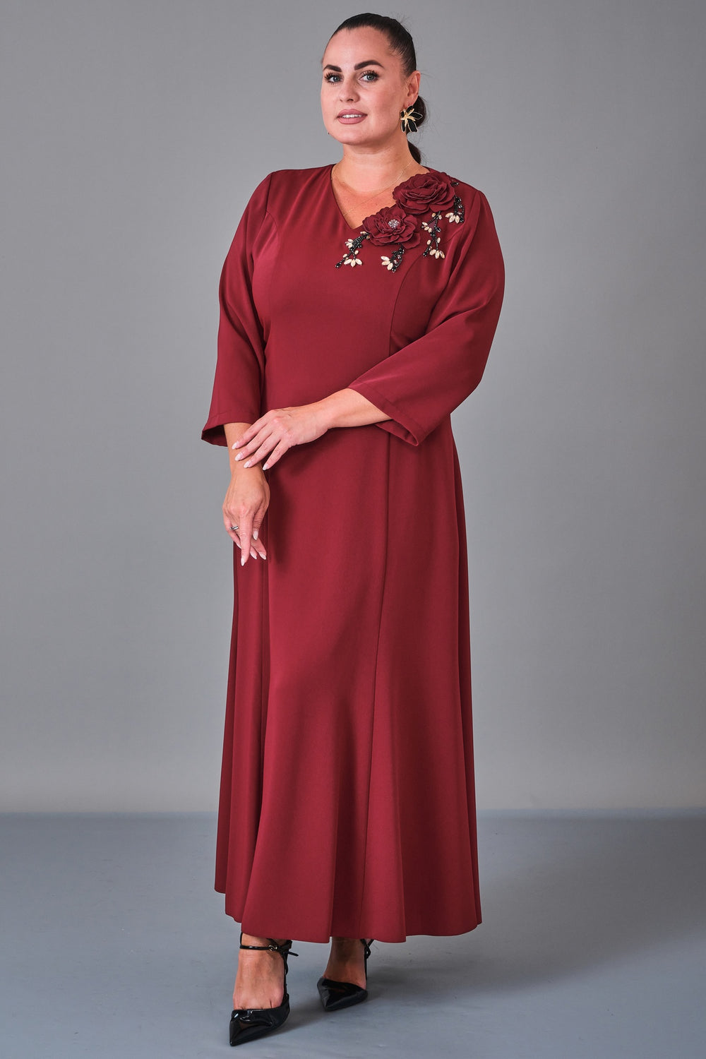 Dress Port - Plus Size Dress (DSP27K5825) - 8690200217098