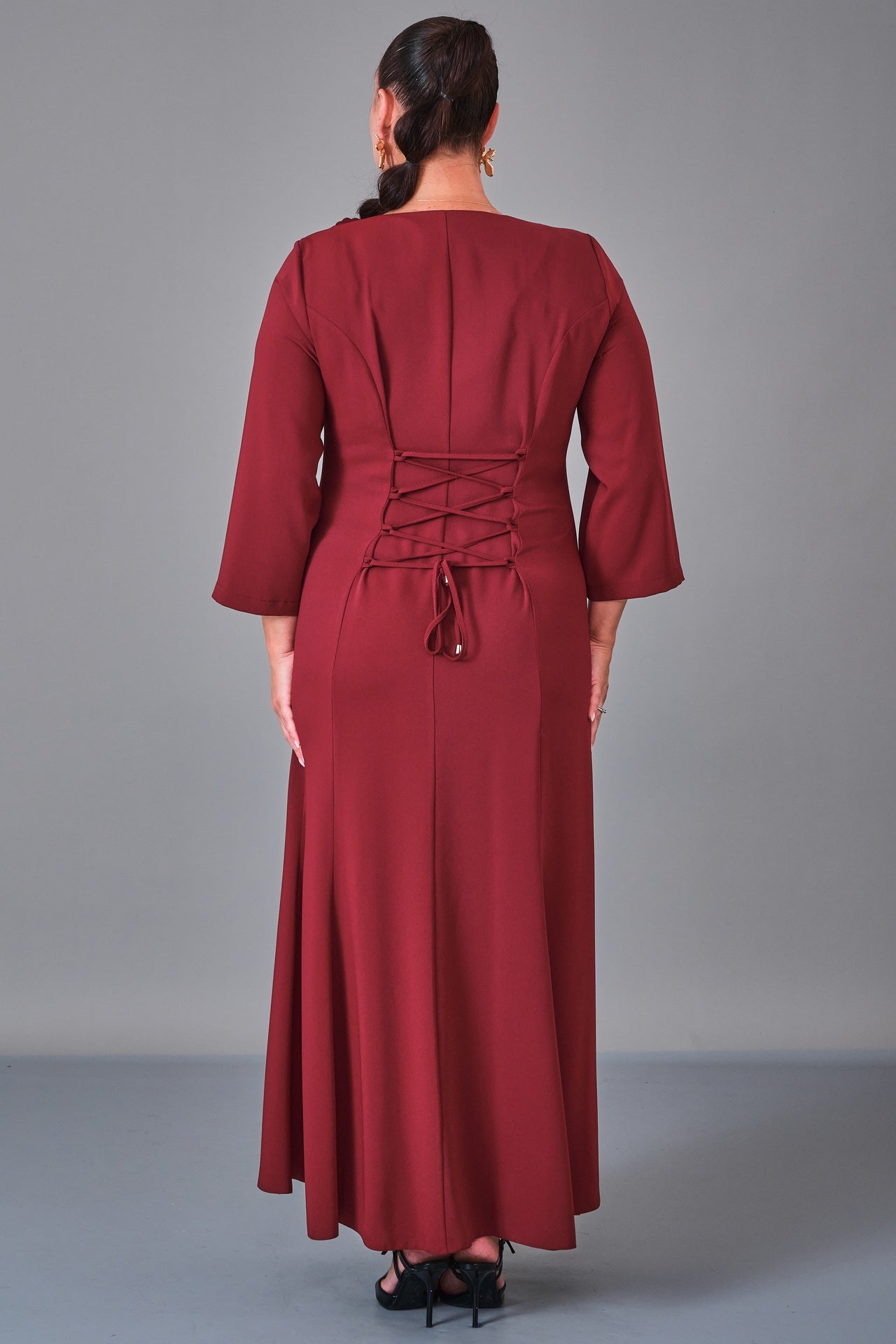 Dress Port - Plus Size Dress (DSP27K5825) - 8690200217098