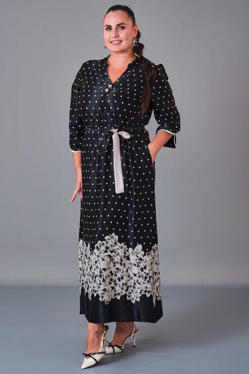 Dress Port - Plus Size Dress (DSP27K5826) - 8690200217104