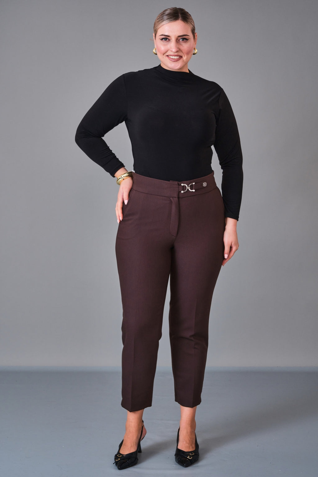 Elitline - Plus Size Trousers (ELT27K1-63-4130) - 8690200217142
