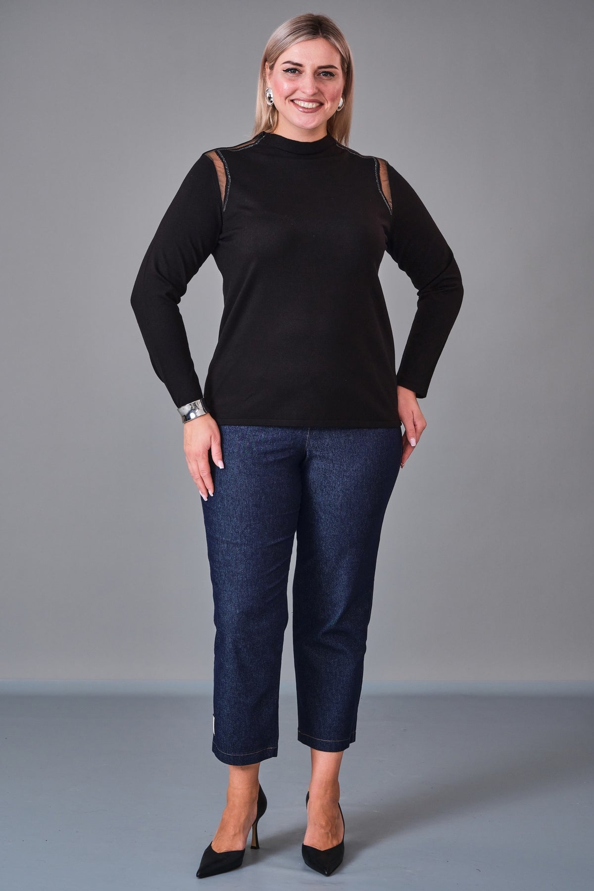 Xlife - Plus Size Knitwear (XLF27K8012) - 8690200217913