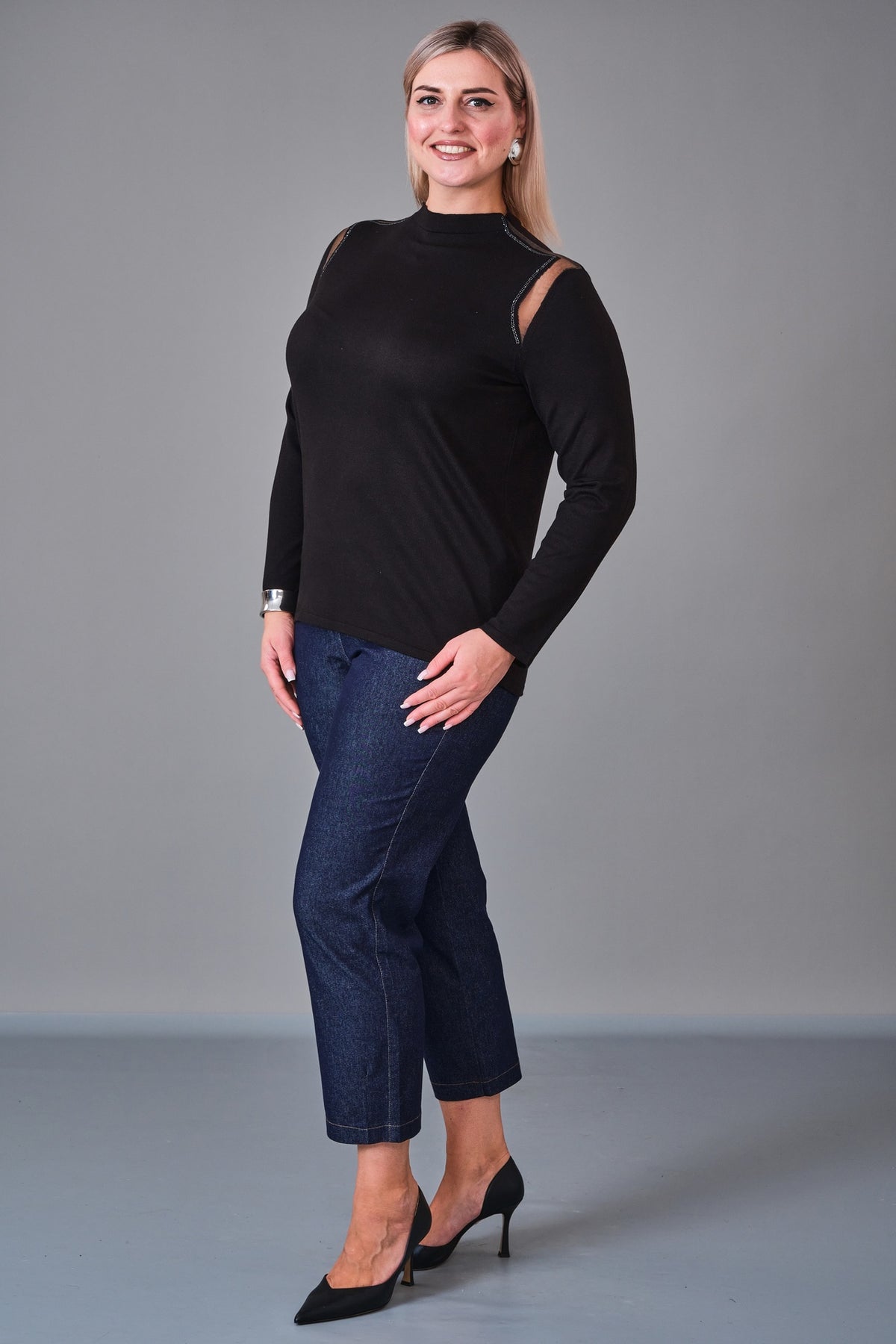 Xlife - Plus Size Knitwear (XLF27K8012) - 8690200217913